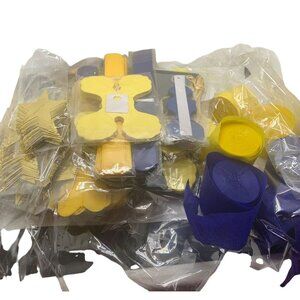 Bulk Plastic Yellow & Blue & white party decorations
